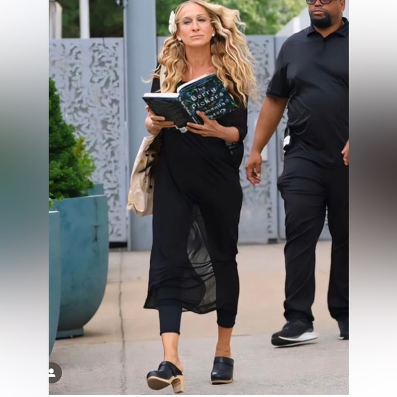 Free People Swedish Hasbeens Wrinkled Black Sandal Best Style🌈 ♥️ - Picture 9 of 10